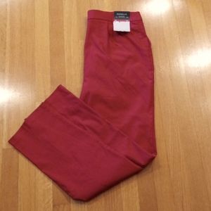 NWT Rafaella Straight Leg Red women's casual Classic Dress Pants 14